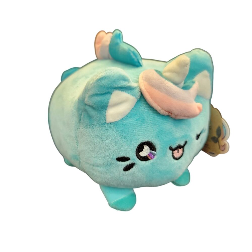 Aurora Moon Blossom Meowchi Tasty Peach Enchanting Stuffed Animal Plush Aqua 7"